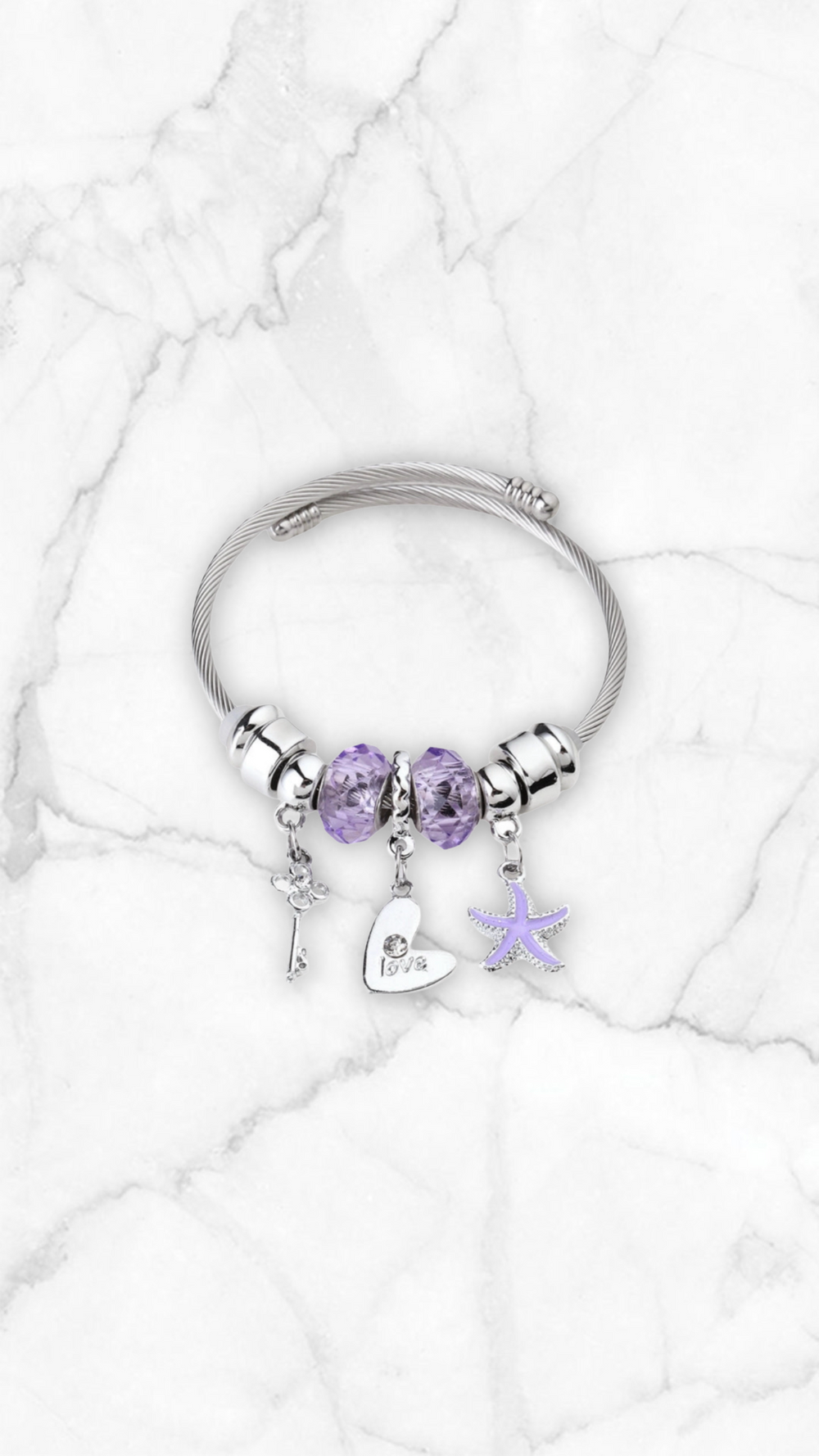 Bracelet étoile violet